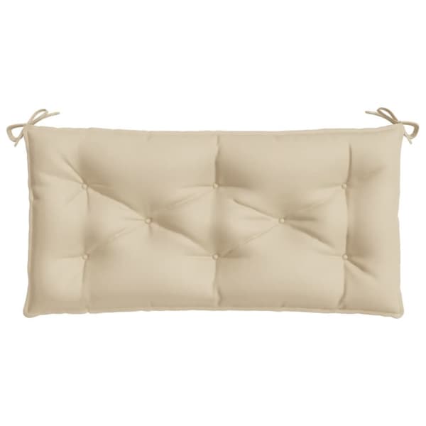 Bänkdyna för trädgården beige 100x50x7 cm oxfordtyg