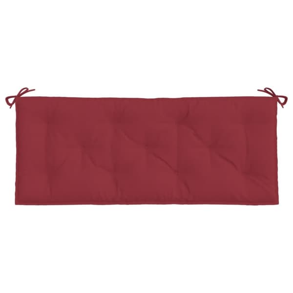 Bänkdyna för trädgården vinröd 120x50x7 cm oxfordtyg