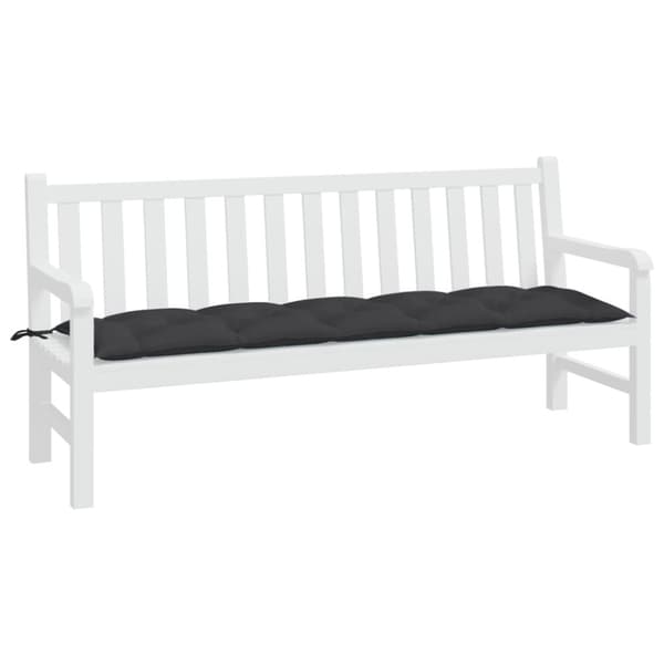 Bänkdyna för trädgården svart 180x50x7 cm oxfordtyg
