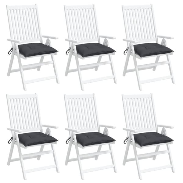 Stolsdynor 6 st antracit 40x40x7 cm oxfordtyg