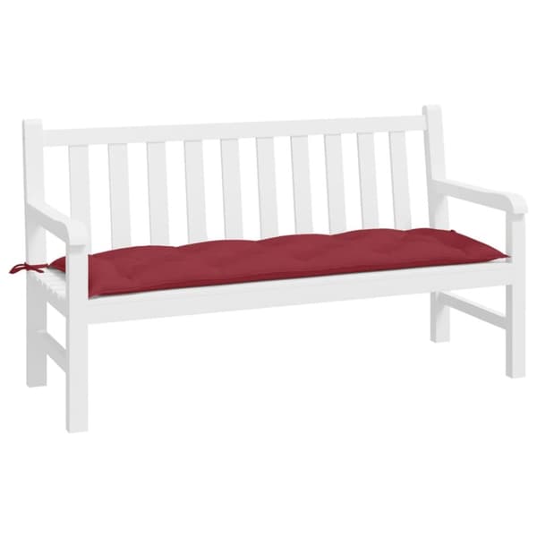 Bänkdyna för trädgården vinröd 150x50x7 cm oxfordtyg