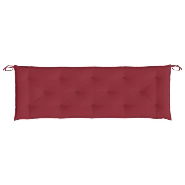 Bänkdyna för trädgården vinröd 150x50x7 cm oxfordtyg