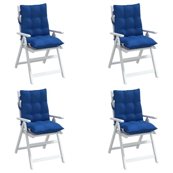 Matalaselkänojan tyynyt, 4 kpl, kuninkaallinen