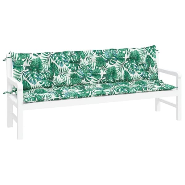 Bänkdynor för trädgården 2st marinblå 200x50x7cm oxfordtyg