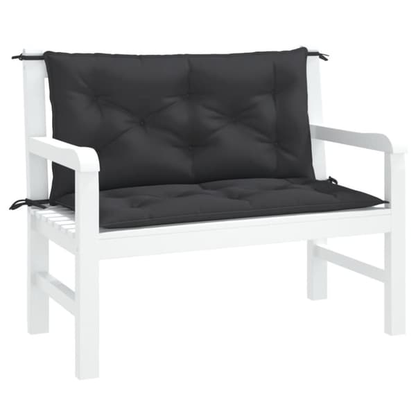 Bänkdynor för trädgården 2st svart 100x50x7cm oxfordtyg