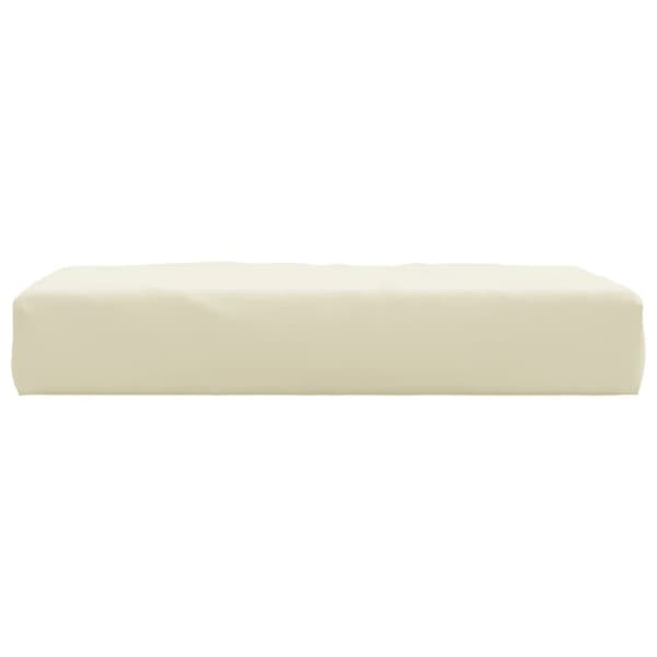 pallehynde 60x60x8 cm oxfordstof cremefarvet