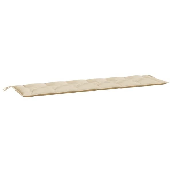 vidaXL Bänkdynor för trädgården 2st beige 200x50x7cm oxfordtyg