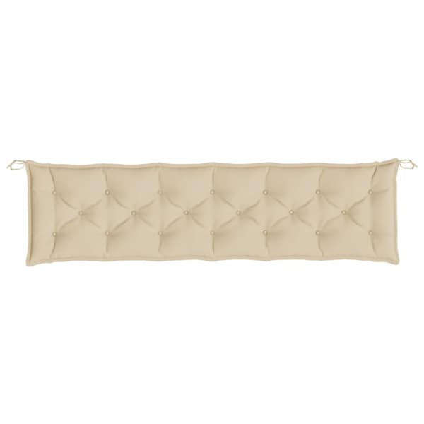 vidaXL Bänkdynor för trädgården 2st beige 200x50x7cm oxfordtyg