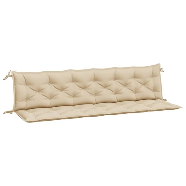 vidaXL Bänkdynor för trädgården 2st beige 200x50x7cm oxfordtyg