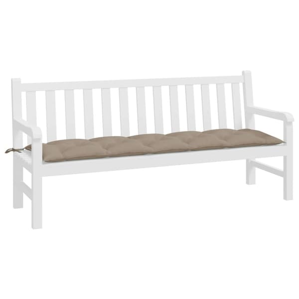vidaXL Bänkdyna för trädgården taupe 180x50x7 cm oxfordtyg