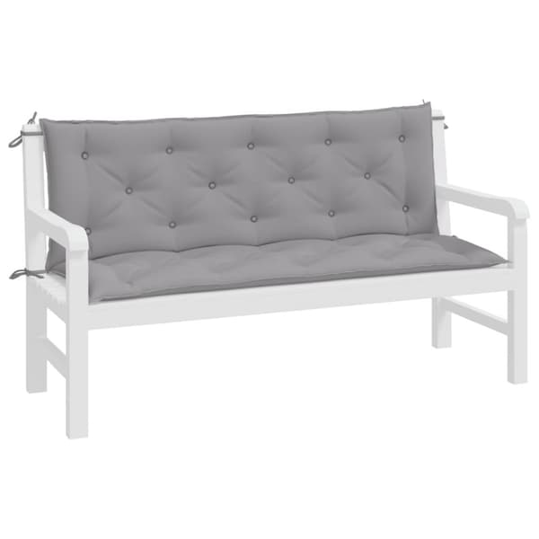vidaXL Bänkdynor för trädgården 2st grå 150x50x7cm oxfordtyg