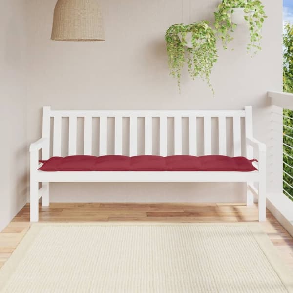 vidaXL hynde til havebænk 180x50x7 cm oxfordstof vinrød