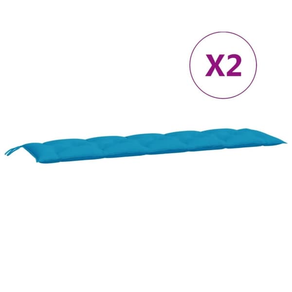 vidaXL Puutarhapenkin pehmusteet 2 kpl v.sin. 180x50x7cm Oxford kangas