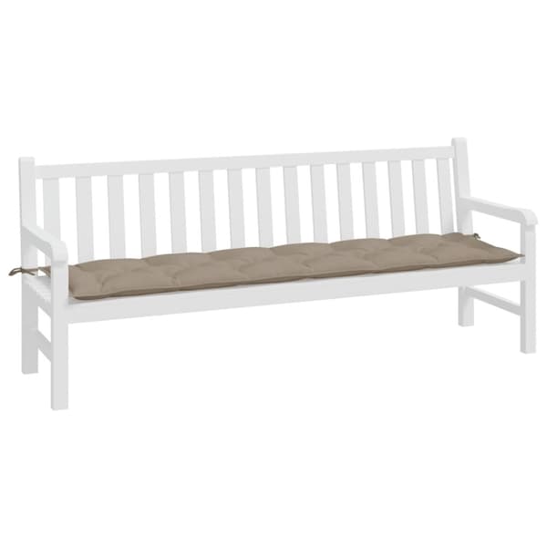 vidaXL Bänkdyna för trädgården taupe 200x50x7 cm oxfordtyg