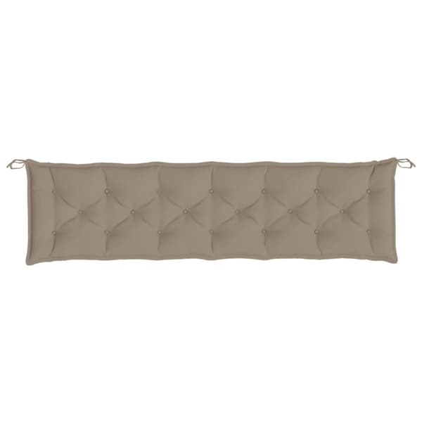 vidaXL Bänkdyna för trädgården taupe 200x50x7 cm oxfordtyg
