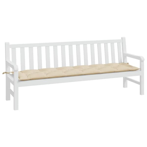 vidaXL hynde til havebænk 200x50x7 cm oxfordstof beige