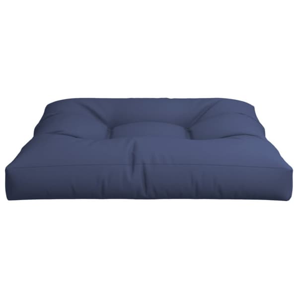 vidaXL pallehynde 80x80x12 cm stof marineblå