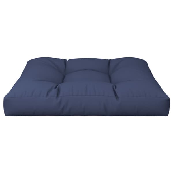 vidaXL pallehynde 80x80x12 cm stof marineblå