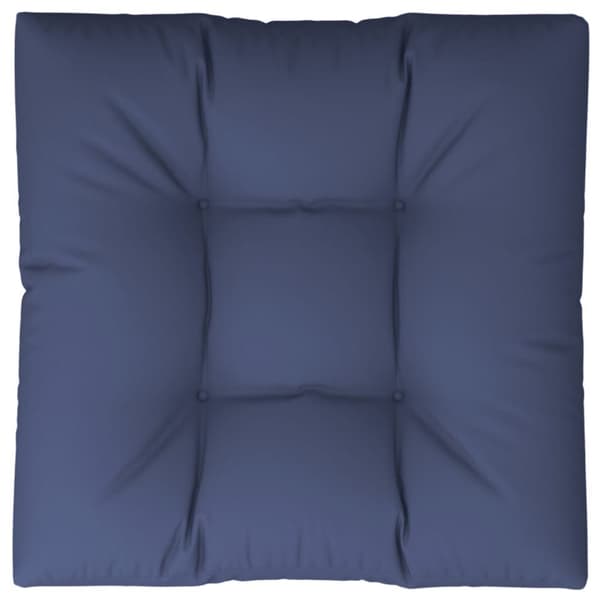vidaXL pallehynde 80x80x12 cm stof marineblå