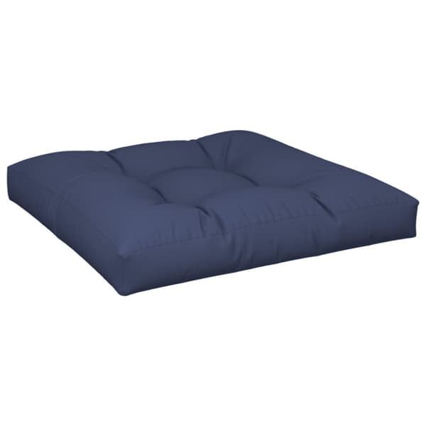 vidaXL pallehynde 80x80x12 cm stof marineblå