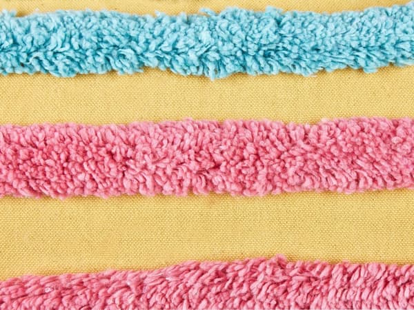 Set om 2 Prydnadskuddar Flerfärgad Bomull 30 x 50 cm med Tofsar Rektangulär Modern Kudde Boho Dekoration Tillbehör Vardagsrum Sovrum