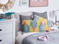 Miniatyrbild 1 av 7: Set om 2 Prydnadskuddar Flerfärgad Bomull 30 x 50 cm med Tofsar Rektangulär Modern Kudde Boho Dekor Tillbehör Vardagsrum Sovrum