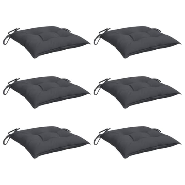 vidaXL Stolsdynor 6 st antracit 40x40x7 cm oxfordtyg