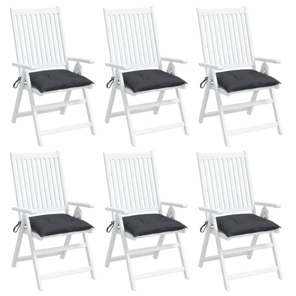vidaXL Stolsdynor 6 st antracit 40x40x7 cm oxfordtyg