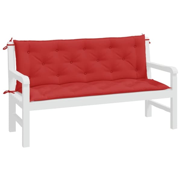 vidaXL hynder til havebænk 2 stk. 150x50x7 cm oxfordstof rød