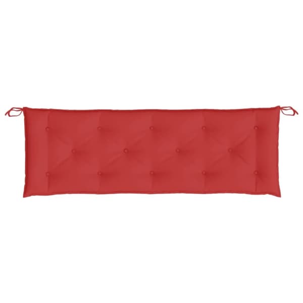 vidaXL hynder til havebænk 2 stk. 150x50x7 cm oxfordstof rød