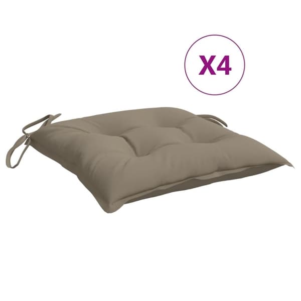 vidaXL Palldynor 4 st taupe 50x50x7 cm oxfordtyg