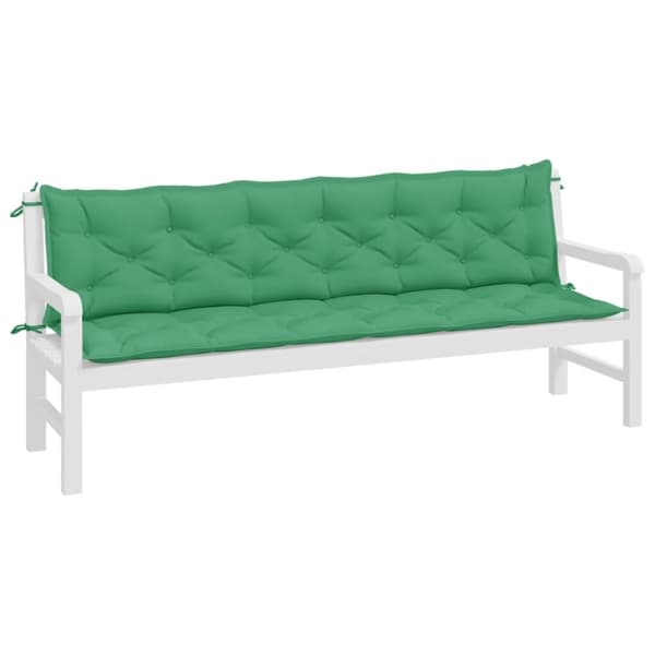 vidaXL hynder til havebænk 2 stk. 200x50x7 cm oxfordstof grøn