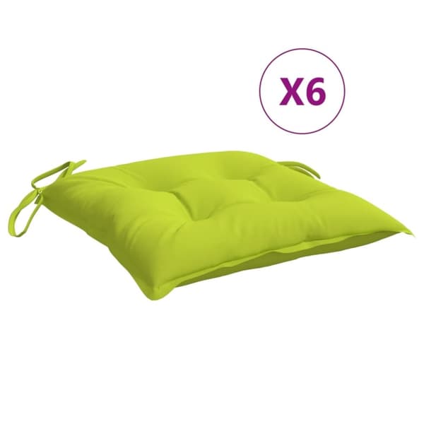 vidaXL pallehynder 6 stk. 50x50x7 cm oxfordstof lysegrøn
