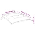 Miniatyrbillede 7 af 8: vidaXL pallehynder 2 stk. 50x50x7 cm oxfordstof sort