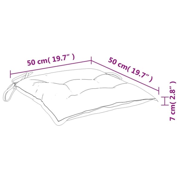 vidaXL Palldynor 2 st svart 50x50x7 cm oxfordtyg