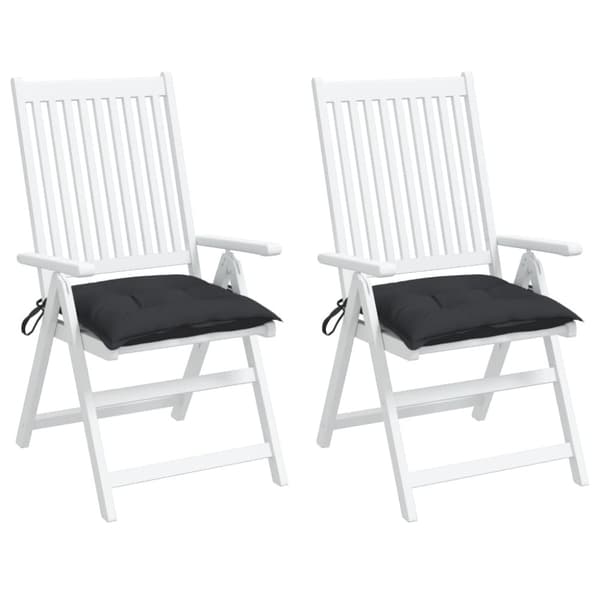 vidaXL Palldynor 2 st svart 50x50x7 cm oxfordtyg