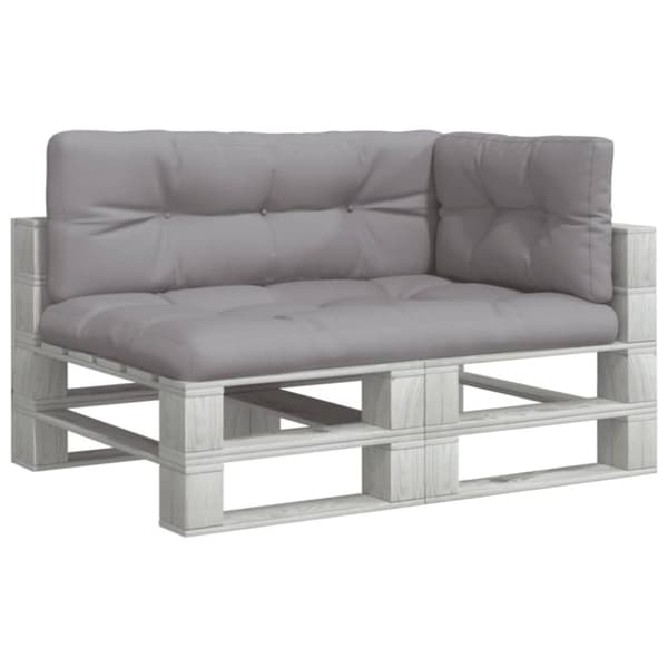 vidaXL pallehynder 3 stk. stof grå