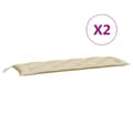 Miniatyrbillede 3 af 10: vidaXL hynder til havebænk 2 stk. 150x50x7 cm oxfordstof beige