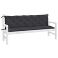 Miniatyrbillede 4 af 10: vidaXL hynder til havebænk 2 stk. 180x50x7 cm oxfordstof sort