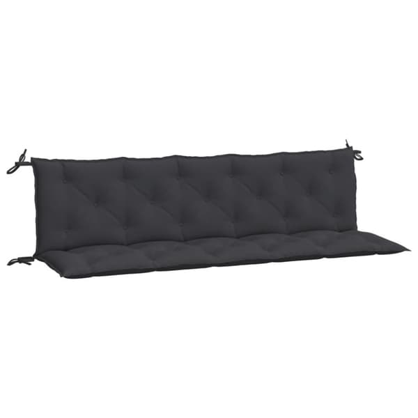 vidaXL Bänkdynor för trädgården 2st svart 180x50x7cm oxfordtyg