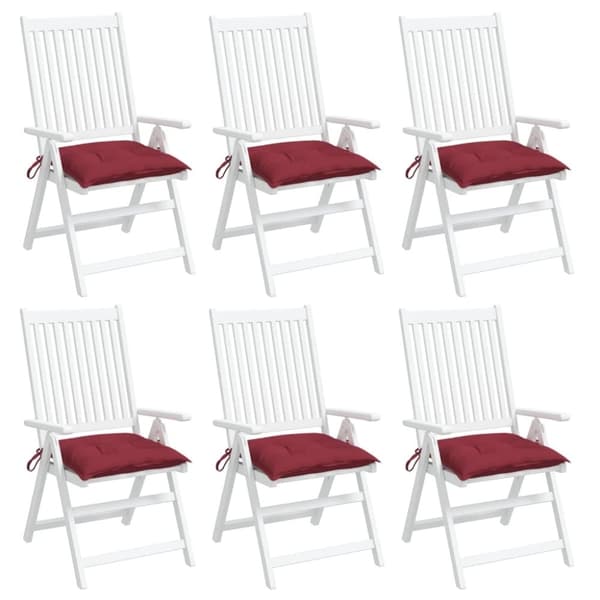 vidaXL pallehynder 6 stk. 50x50x7 cm oxfordstof vinrød