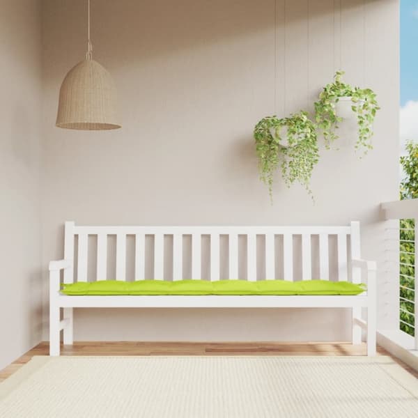 vidaXL hynde til havebænk 200x50x7 cm oxfordstof lysegrøn