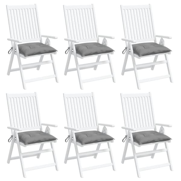 vidaXL Stolsdynor 6 st grå 50x50x7 cm oxfordtyg