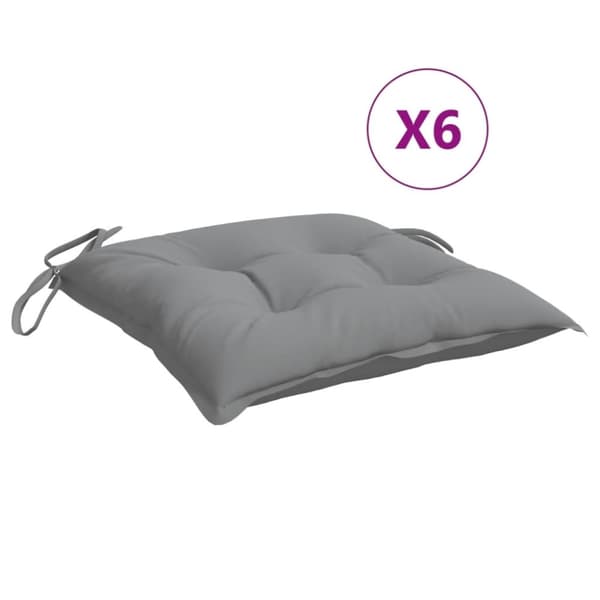 vidaXL Stolsdynor 6 st grå 50x50x7 cm oxfordtyg