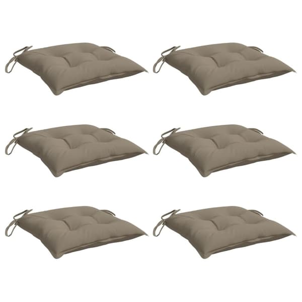 vidaXL Palldynor 6 st taupe 50x50x7 cm oxfordtyg