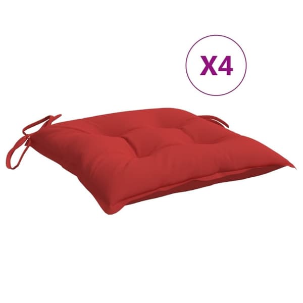 vidaXL Palldynor 4 st röd 50x50x7 cm oxfordtyg