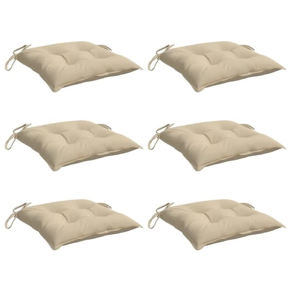 vidaXL Palldynor 6 st beige 50x50x7 cm oxfordtyg