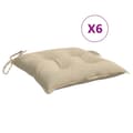 Miniatyrbillede 2 af 8: vidaXL pallehynder 6 stk. 50x50x7 cm oxfordstof beige