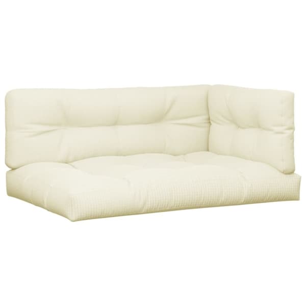 vidaXL pallehynder 7 stk. stof cremefarvet