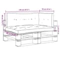 Miniatyrbillede 9 af 11: vidaXL pallehynder 3 stk. stof antracitgrå